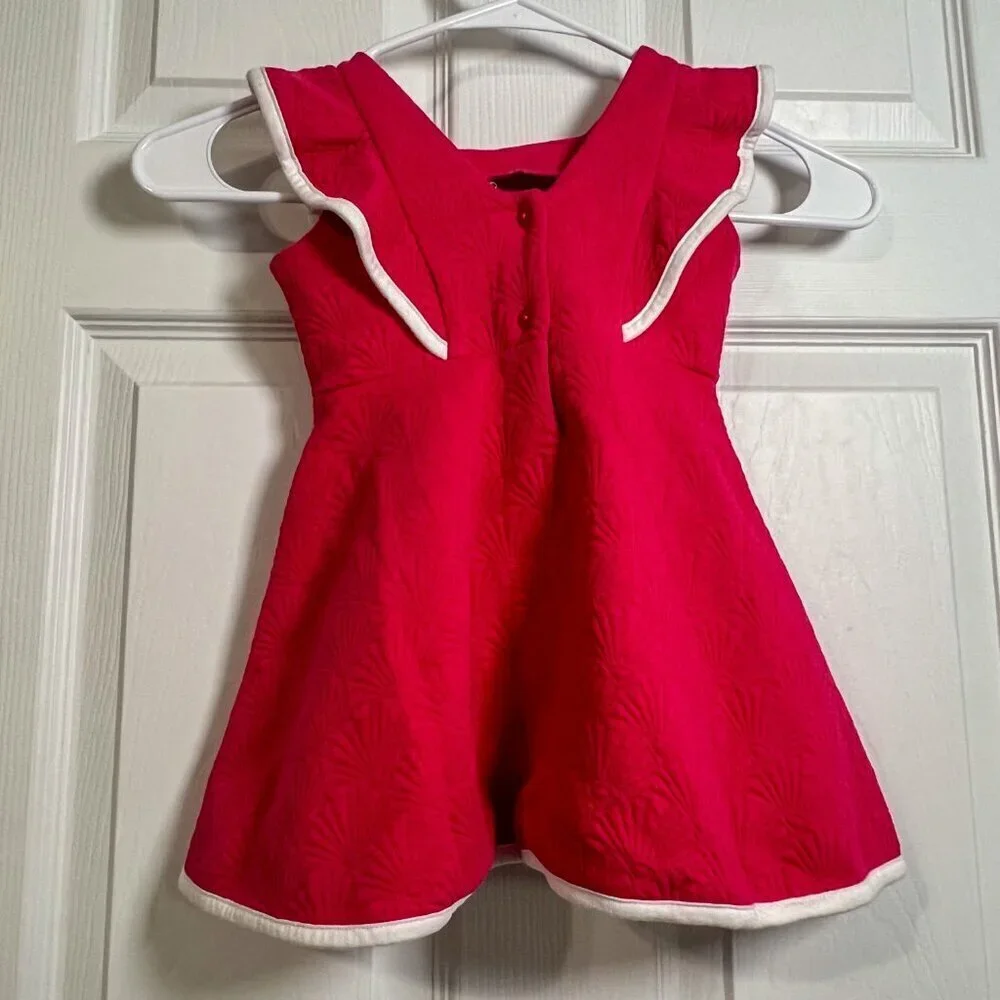 Janie and Jack Toddler Girl Easter Quilted Jacquard Dress Size 18-24M